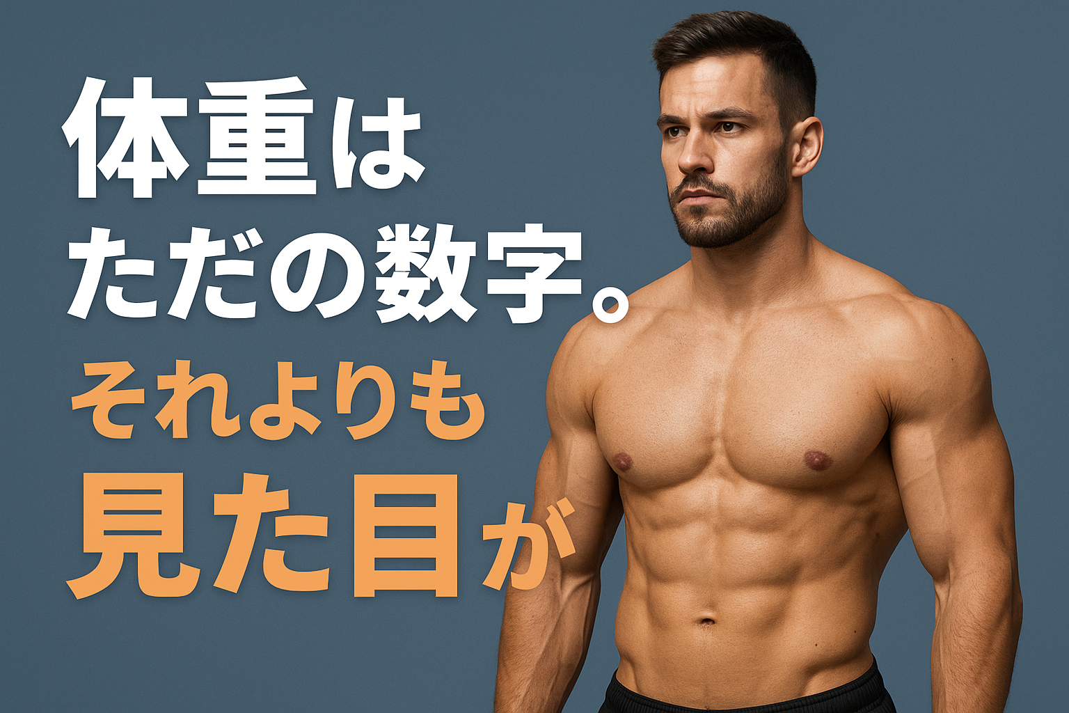 体重より見た目！筋トレ初心者が体重増なのに痩せて見える理由