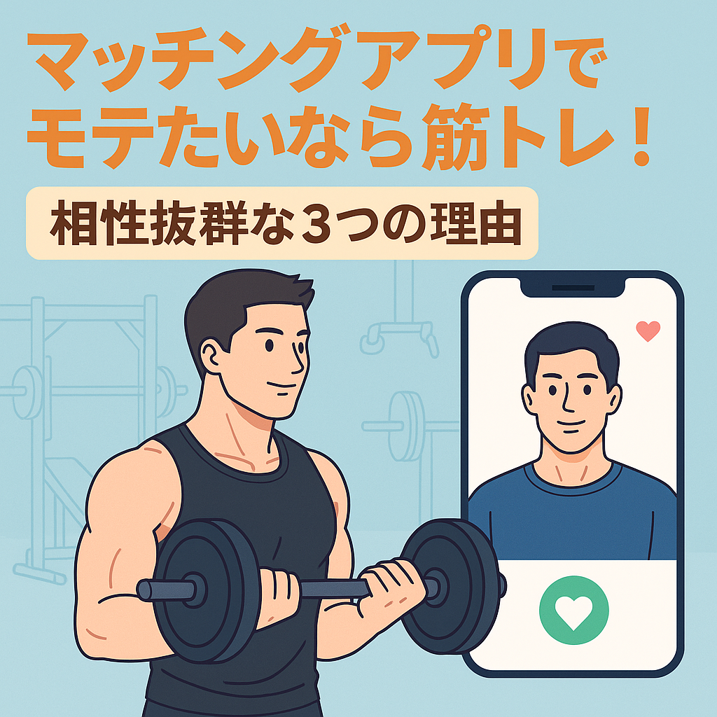 マッチングアプリでモテたいなら筋トレ！相性抜群な3つの理由