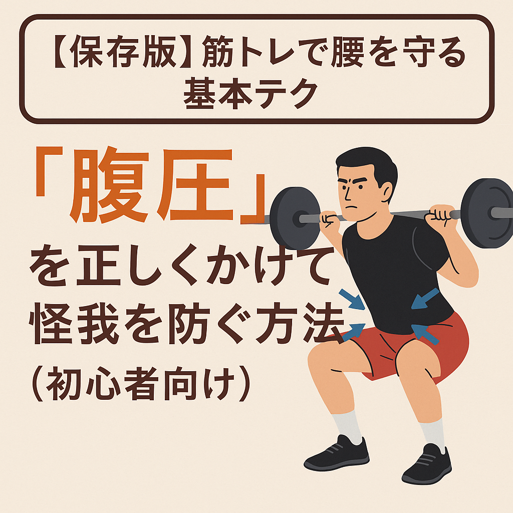 【保存版】筋トレで腰を守る基本テク — 「腹圧」を正しくかけて怪我を防ぐ方法(初心者向け)