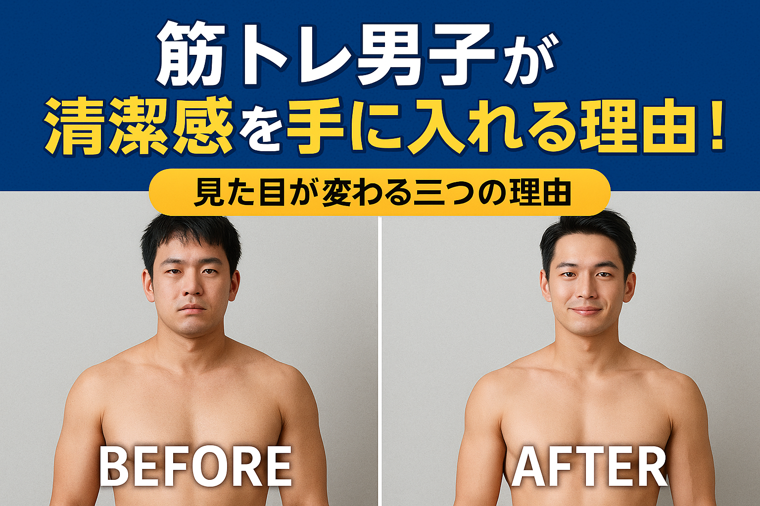 【保存版】筋トレ男子が清潔感を手に入れる理由！見た目が変わる三つの理由✨
