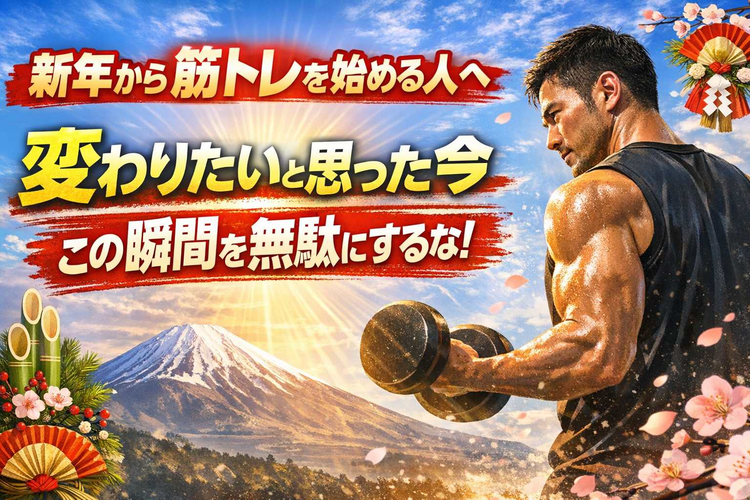 【新年から筋トレを始める人へ】変わりたいと思った今、この瞬間を無駄にするな