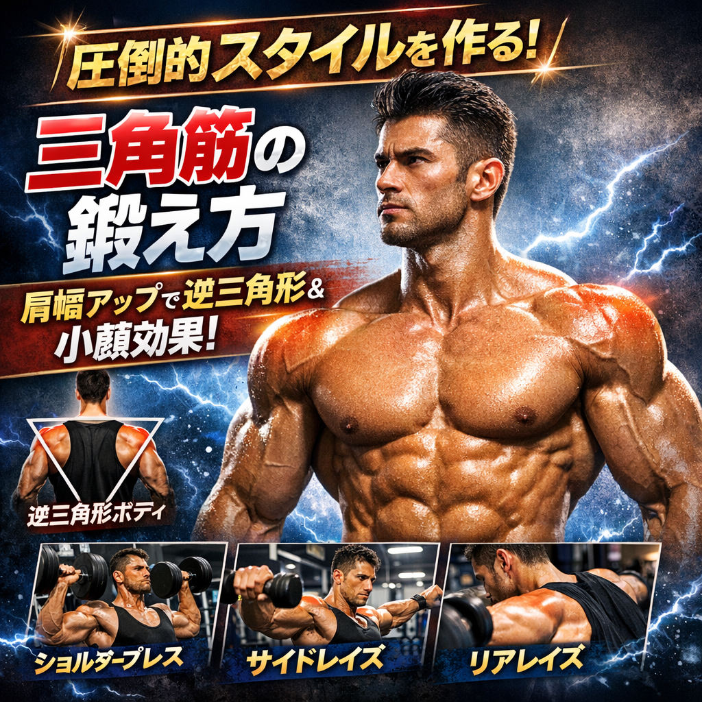 【圧倒的スタイルを作る】三角筋の鍛え方完全ガイド｜肩幅アップで逆三角形＆小顔効果も！