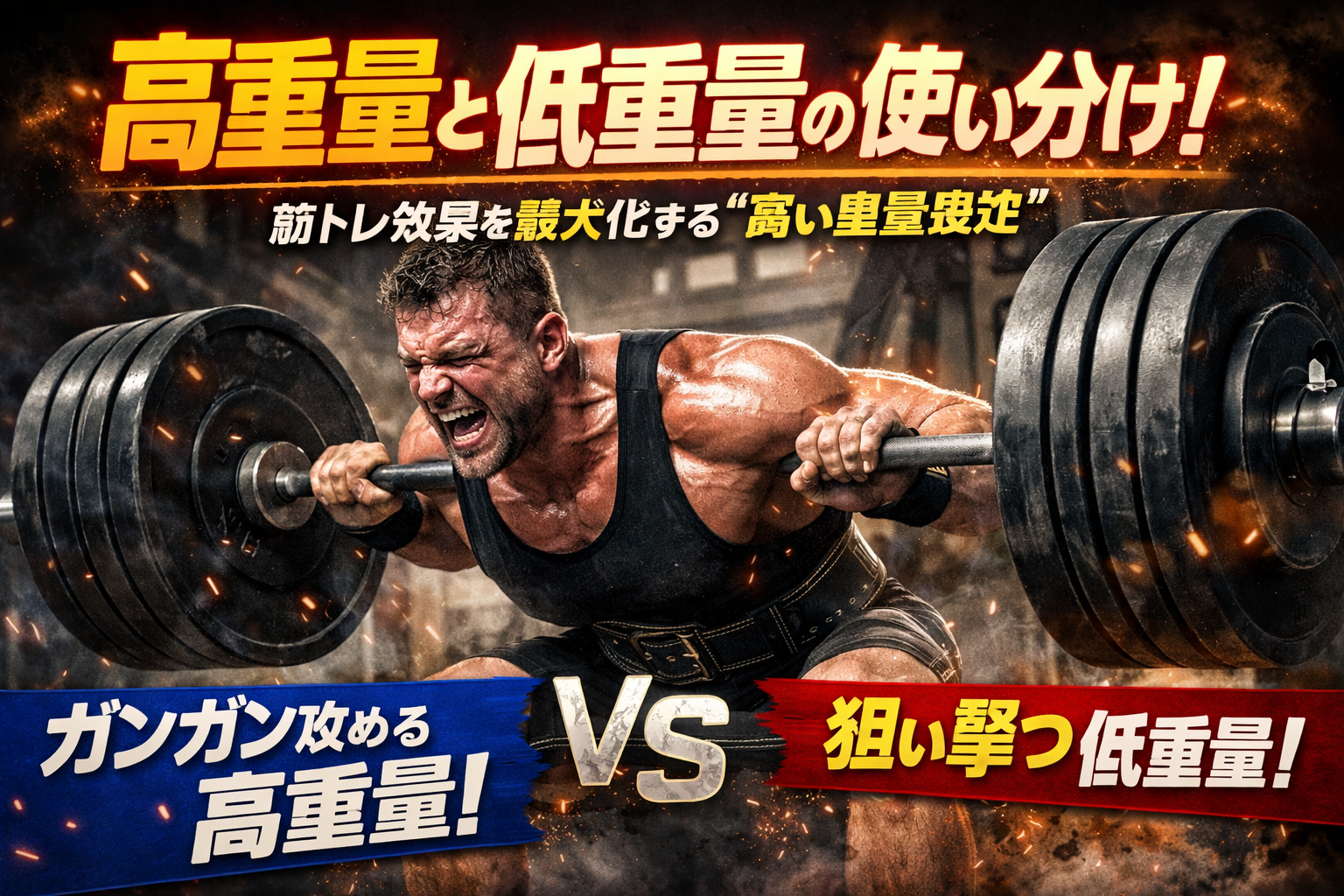 【保存版】高重量と低重量を使い分ける理由｜筋トレ効果を最大化する“賢い重量設定”とは？