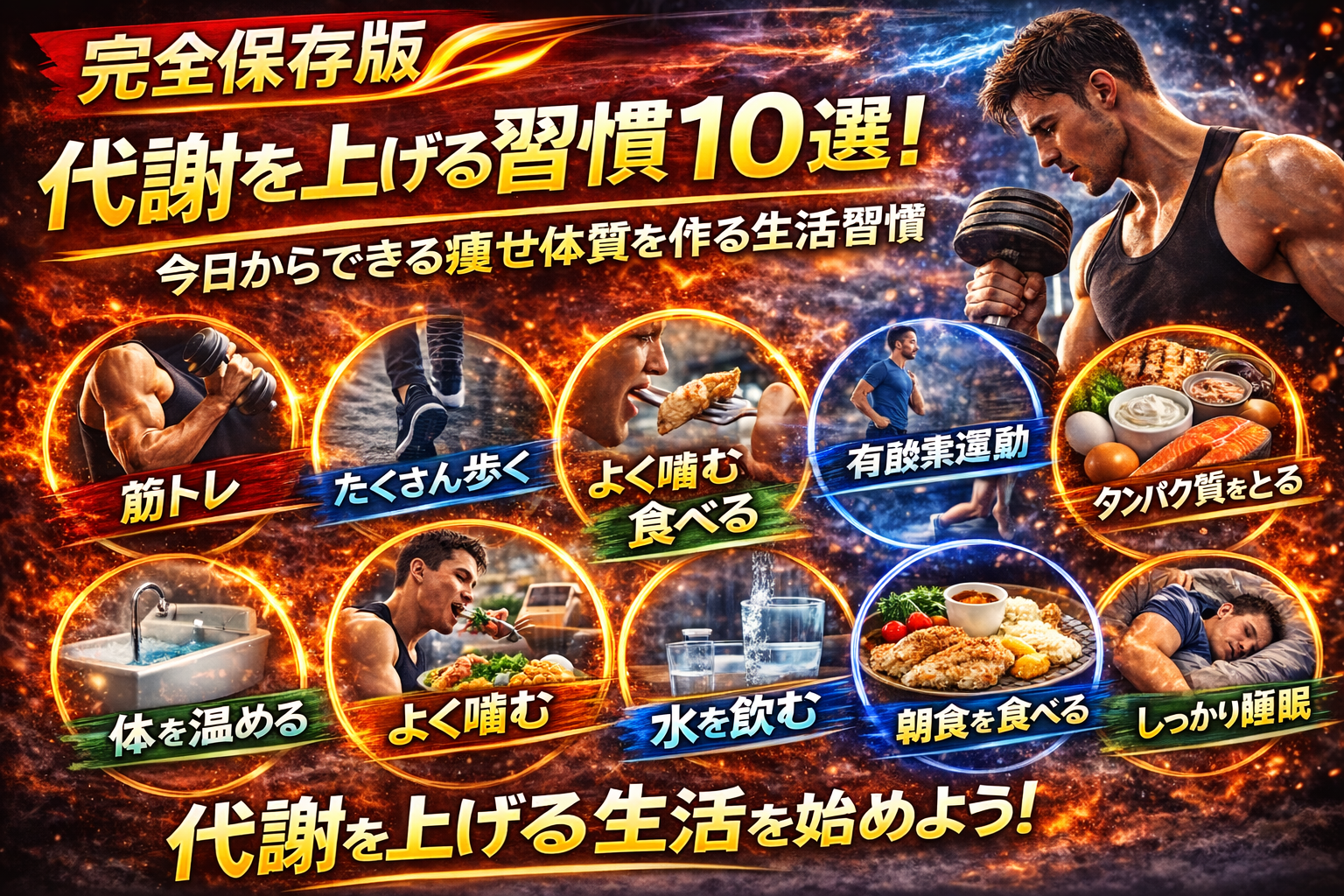 【完全保存版】代謝を上げる習慣10選！今日からできる「痩せ体質」を作る生活習慣