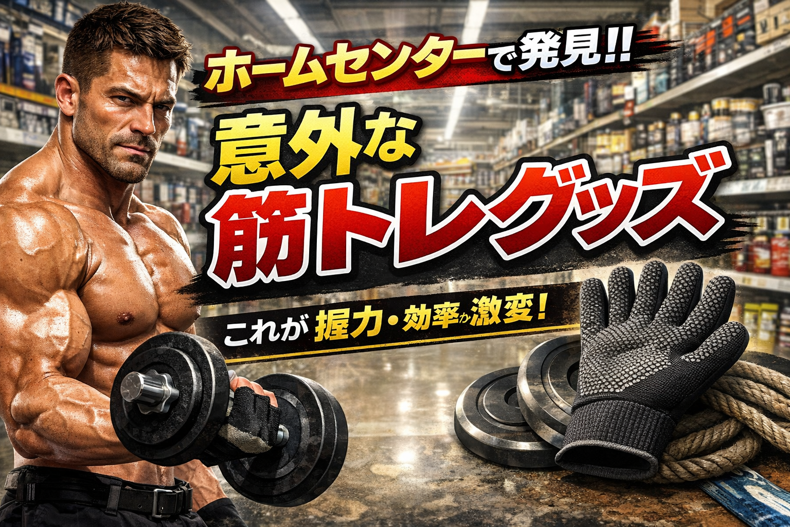 【保存版】ホームセンターで買える意外な筋トレグッズ!コスパ最強の“あれ”が握力も効率も変える